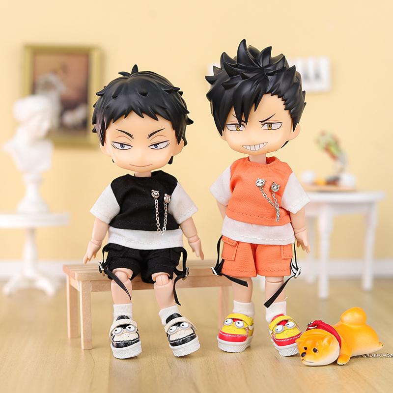 OB11 Baby Clothes Color Matching Chain Set Doll Suit For Ob11 1/12 Doll Outfit Daily Casual Accessories For Children Diy