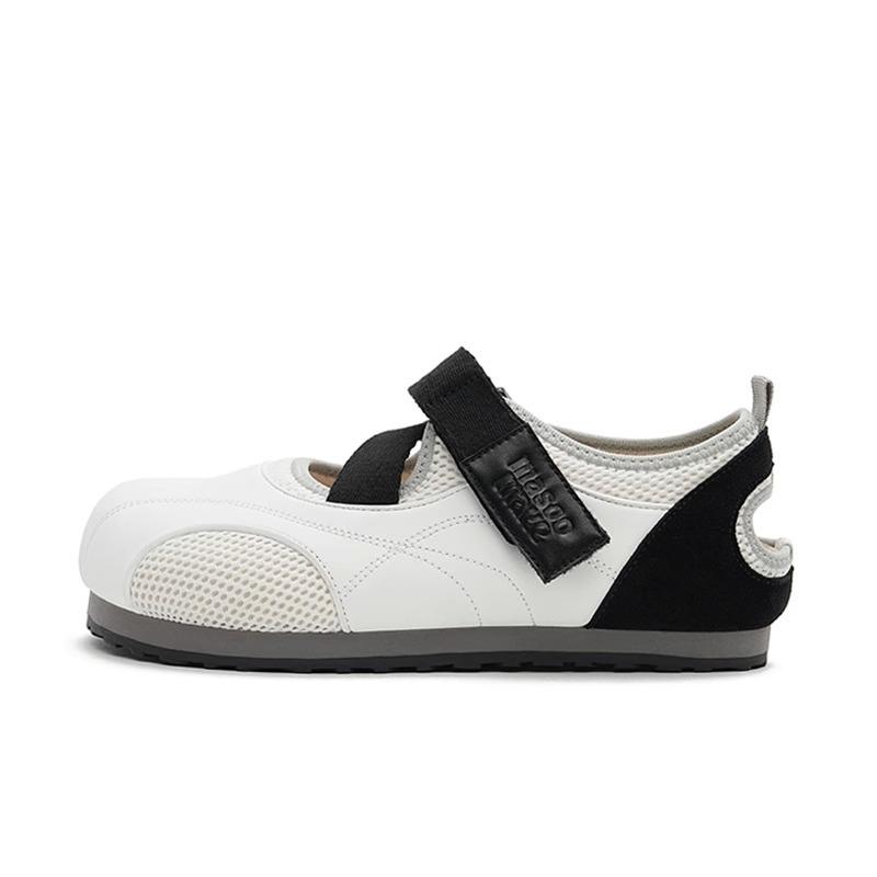 Horse Speedism 2025 Лето Новые Туфли Мэри Джейн на Липучке Плоские Универсальные Повседневные Туфли Пуф Одинарные Туфли Женские