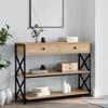 VidaXL Console Table Sonoma Oak 100x28x75 Cm Engineered Wood 834191
