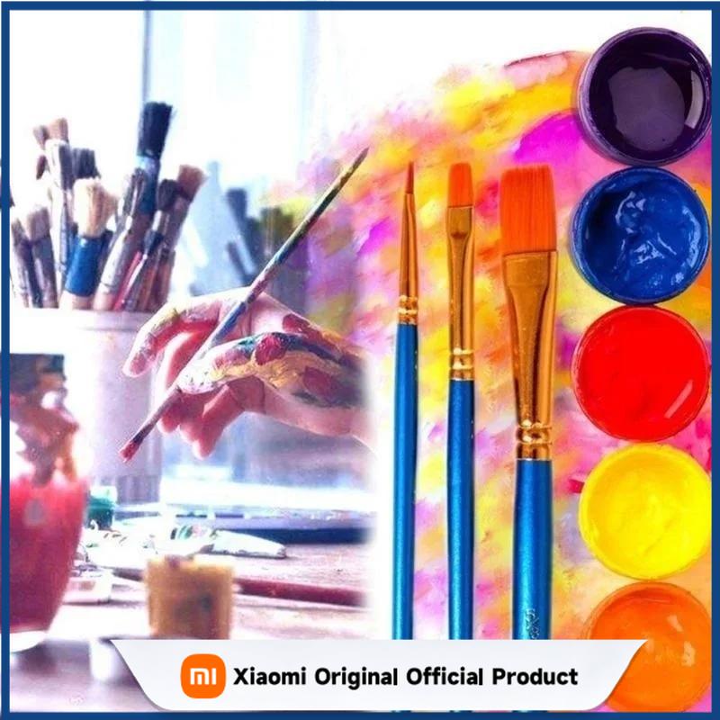 Xiaomi 10Pcs Artist Paint Brushes Set Professional Art Supplies for Acrylic Oil Watercolor Painting Drawing Tools Kit for Students