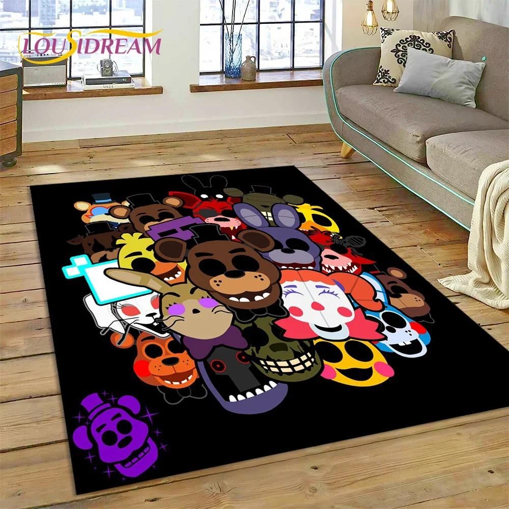 3D Хоррор Игра FNAF-F Freddy Ковер Коврик для Гостиной Спальни Дома Украшение Дивана, Коврик для Игровой Зоны Детей Нескользящий Напольный Коврик Подарок