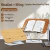 Adjustable Height Rotatable Book Stand - Phyllostachys Pubescens Reading Support Bookshelf
