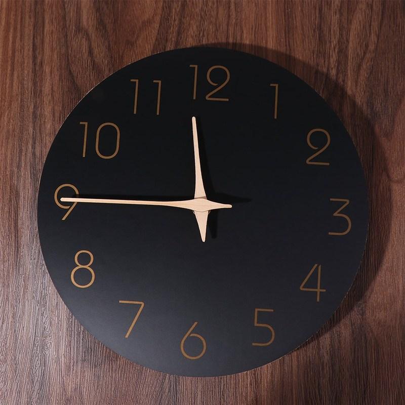 Decorative 10 Inch Wall Clock Minimalist Style Hanging Digital Clock Round Non Ticking Silent Clock Kitchen