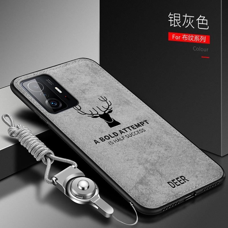 Для Xiaomi Mi 11T Pro Чехол Роскошный Мягкий STPU+Жесткая ткань Олень Защитная Задняя Крышка Чехол для телефона xiaomi mi 11t mi11t pro