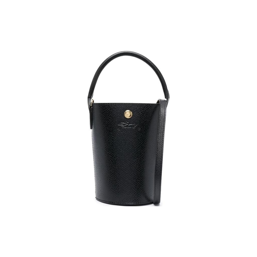 Longchamp Épure 12 Short Handle Snap Closure Large Cowhide Bucket Bag Mini Women Handbags Black 10213HYZ001