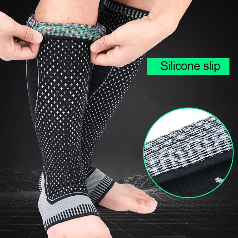 1Pair Sports Compression Leg Sleeve Basketball Football Calf Support Running Antiskid Shin Guard Cycling Leg Warmers