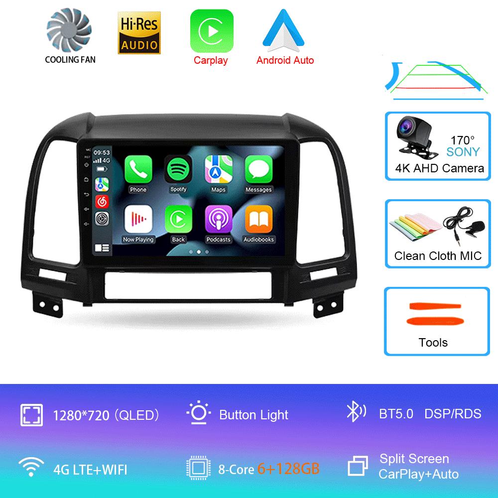 Android 14 Car radio For Hyundai Santa Fe 2 2006 - 2012 player Multimedia navigation stereo GPS No 2din 2 din dvd