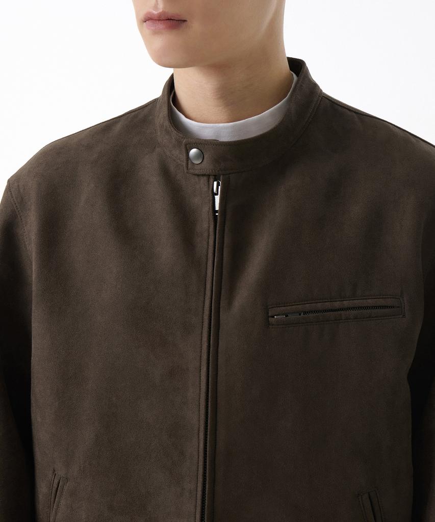 Musinsa Standard Synthetic Suede Racer Jacket [Brown]