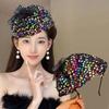 Breathable Half Hat Cover Spring Hair Half Hat Hoop French Glitter Sequin Headband Women Headwear