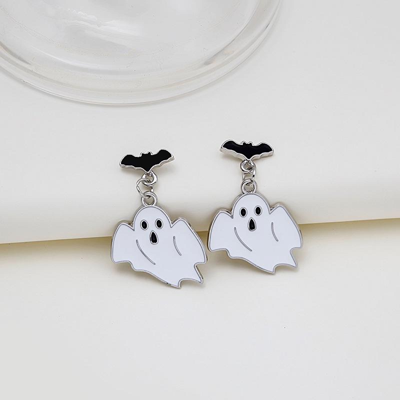 Halloween Day Funny Exaggerated Skull Ghost Cross Earrings Bad Fun Creative Personality Alternative Diablo Earrings