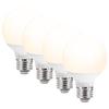 [Set of 4] LED Bulbs, 26mm Base Diameter, 60W Equivalent, Standard Bulb, Globe-Shaped, Full Beam Distribution, 700lm Total Luminous Flux, Warm White