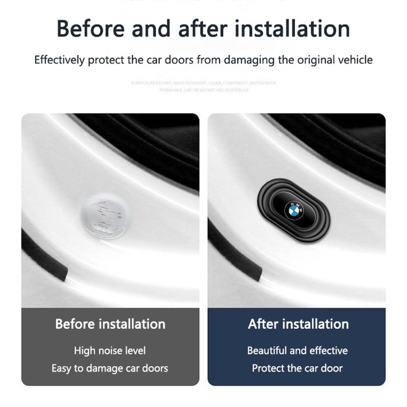 VOQO2 Car Door Shock Absorber Gasket Mat Anti-Collision Silent Stickers Pads For BMW 1 2 3 4 5 7 Series X2 X3 X4 X5 X6 X7 M3 M4 M5 M6