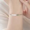 Cazador Stainless Steel Custom Name Engraved Bar Birthstone Bracelets for Women Personalized Box Chain Bracelet Jewelry
