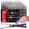 12-48 Colors Direct Liquid Marker Pen Set,DIY Hand Drawn,Graffiti Paint Art Acrylic Paint Pens,Perfect for Artist/Student