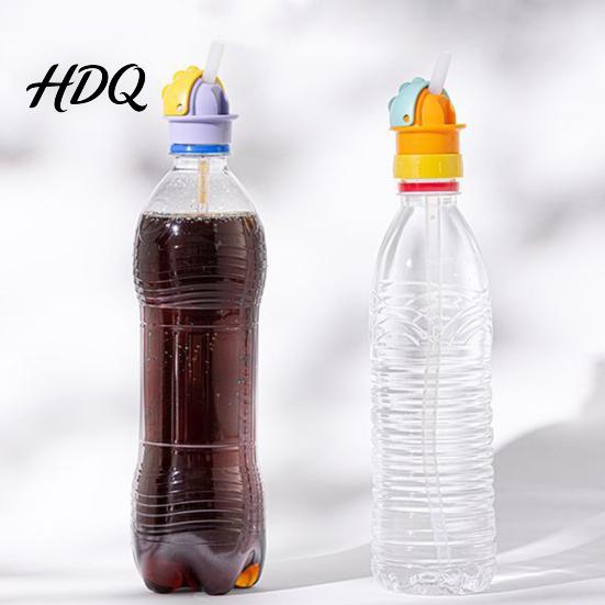 Дорожная бутылка для воды с носиком и крышкой-соломкой, герметичный адаптер для детей и взрослых, портативная крышка-переходник со встроенной защитой от проливания и откидной крышкой