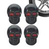 Yoryu Skeleton Tire Valve Caps, Skeleton Tire Valve Stem Caps - 4 Skull Motorcycle