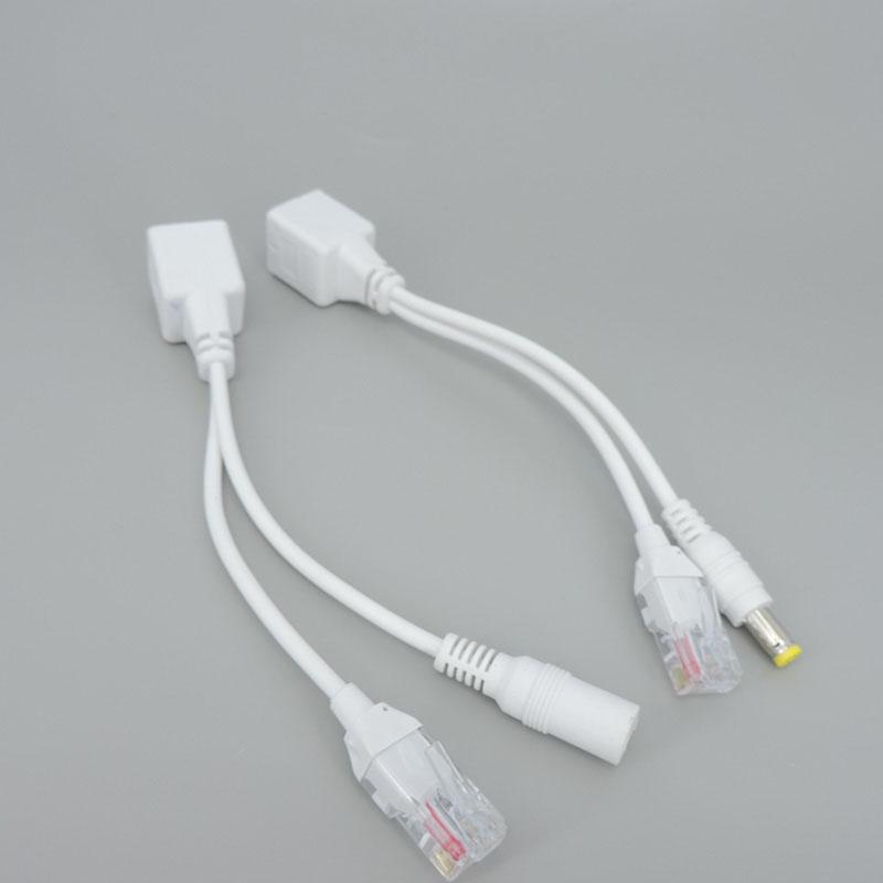 Белый, черный POE пассивный Power RJ45 DC Over Ethernet Кабель-адаптер POE Splitter Модуль питания инжектора 12-48 В для IP CCTV Camea