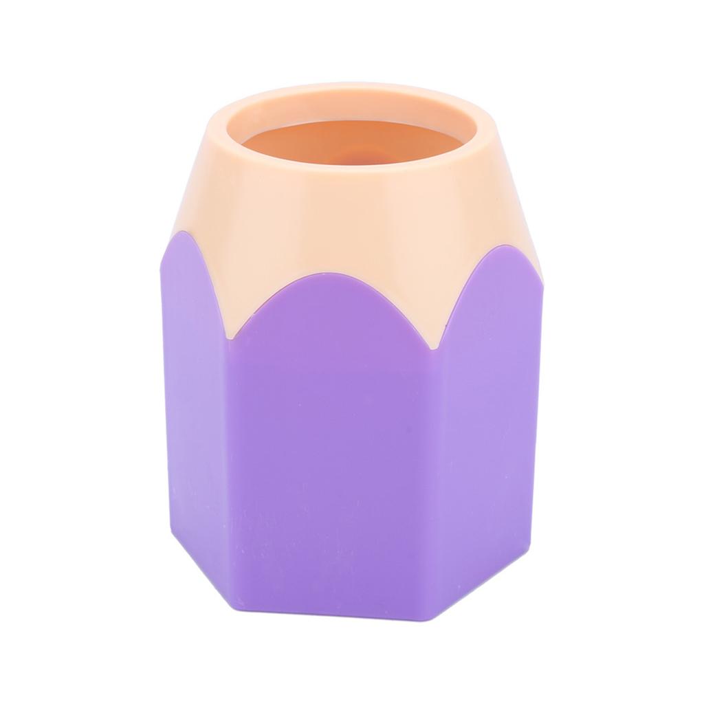 Креативный держатель для кистей для макияжа, ваза для ручек, карандашница, канцелярская коробка, настольный контейнер(фиолетовый)