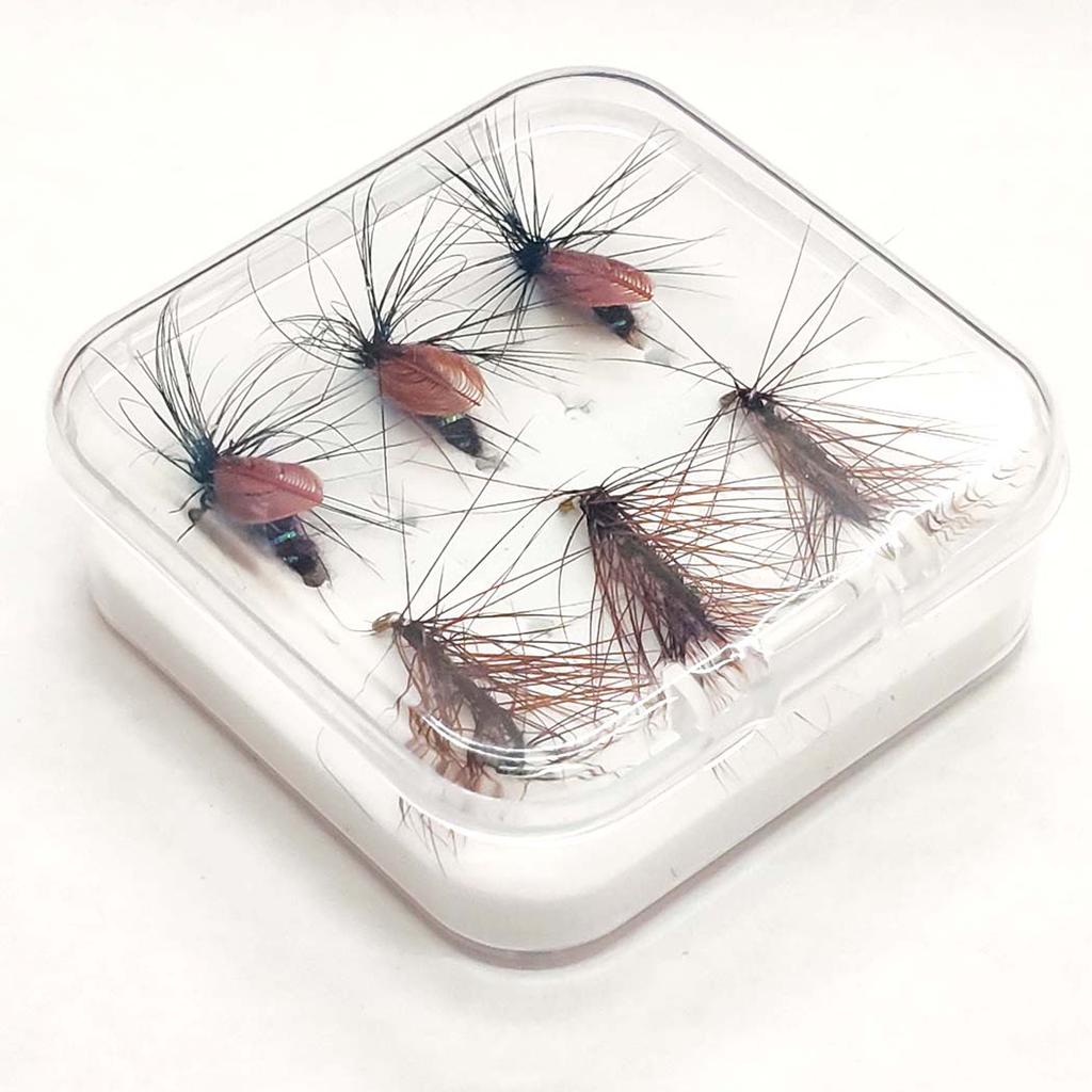 6/10 шт., размеры № 10, крылатые ручейники для лося и искусственные черные крылья, мушка для тела жука, сухие мушки, искусственные насекомые, приманка для форели, щуки, окуня, рыболовные снасти