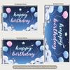 2D Starry Sky Birthday Backdrop Pastel Balloon & Cloud Party Photo Booth Background
