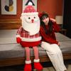 150cm Large Cartoon Santa Plush Doll Long Legs Santa Soft Plush Doll Warm Hug Home Decor for Boys Girls Christmas Gifts