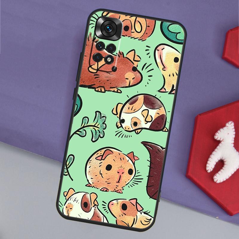 Забавный чехол с рисунком морской свинки для Xiaomi Redmi Note 14 13 12 Pro 11 9 10 9S 10S 11S 12S Redmi 14C 10C 12C 13C