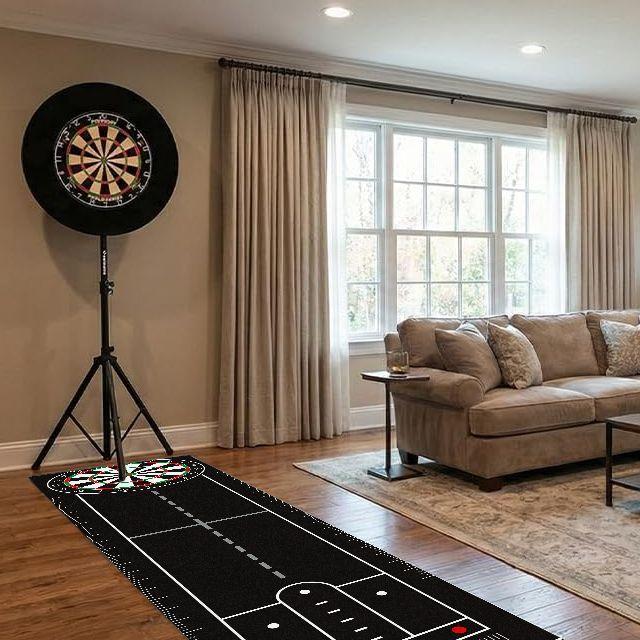 Professional Scale Dart Mat With Standard Throwing Lines Non Slip Shockproof Dartboard Long Strip Rug
