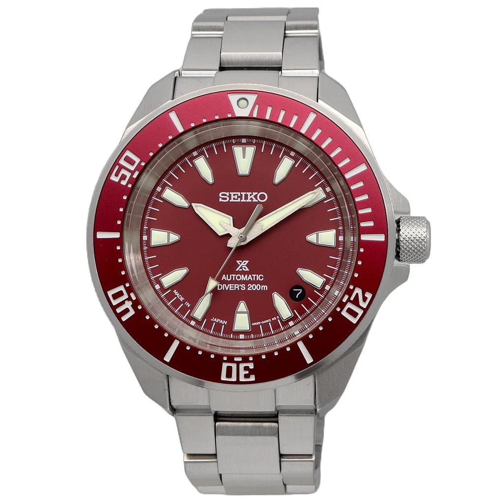 Seiko PROSPEX Mechanical Automatic Watch, Made In Japan, Samurai Diver's 200m, SRPL11, Men's, Burgundy, Overseas Model [Parallel Import]