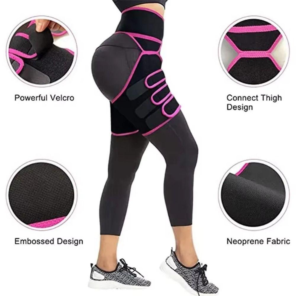 Adjustable Fat Burning Compress Belt 3 In 1 Waist Trainer Sports Abdomen Slimming Belt Yoga