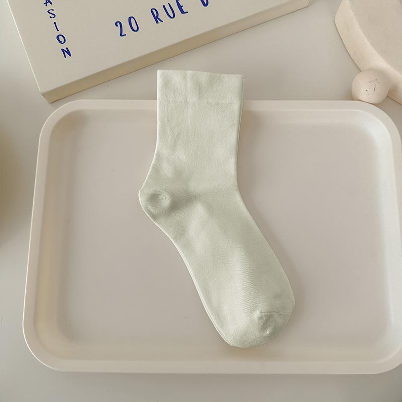 Женские носки из высокоэластичного хлопка - Не сдавливающие, Мягкие, Не скатывающиеся, Цвета макарон, Универсальная и удобная посадка