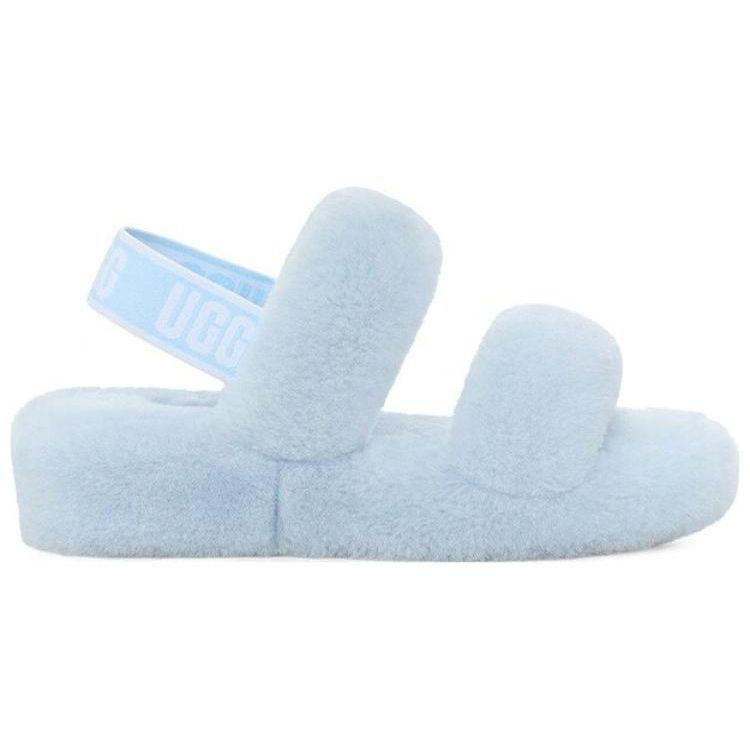 UGG Пушистые овчины плюшевые удобные повседневные тапочки женские тапочки Clic-Blue 1107953-CRK