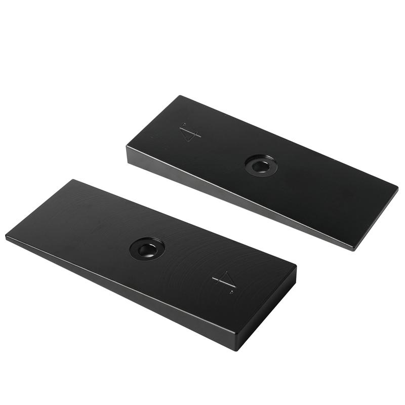 2" Wide 4°Degree Steel Leaf Spring Degree Shims Black silver- Set of 2
