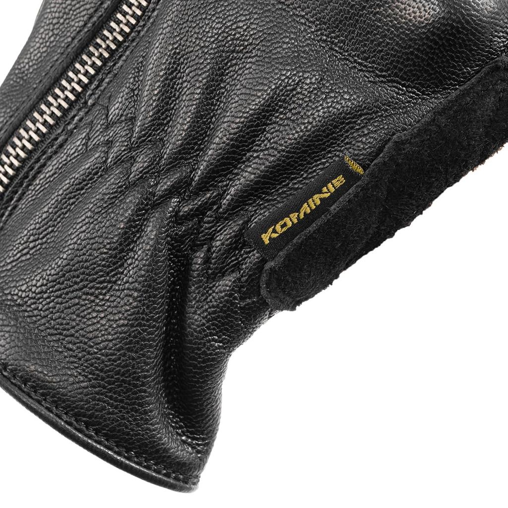 Кожаные мотоциклетные перчатки Komine Small GK-263, Черные,