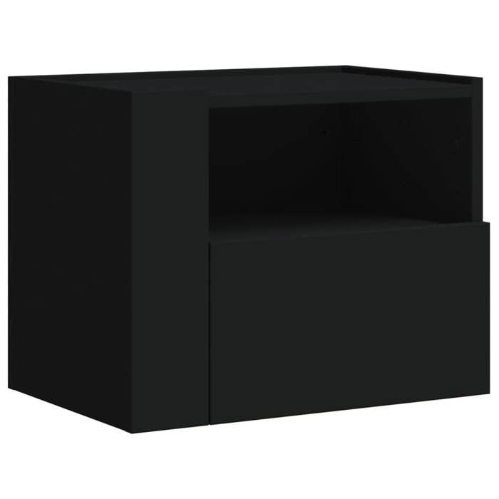 VidaXL Table de chevet murale noir 45x30x35 cm 848313