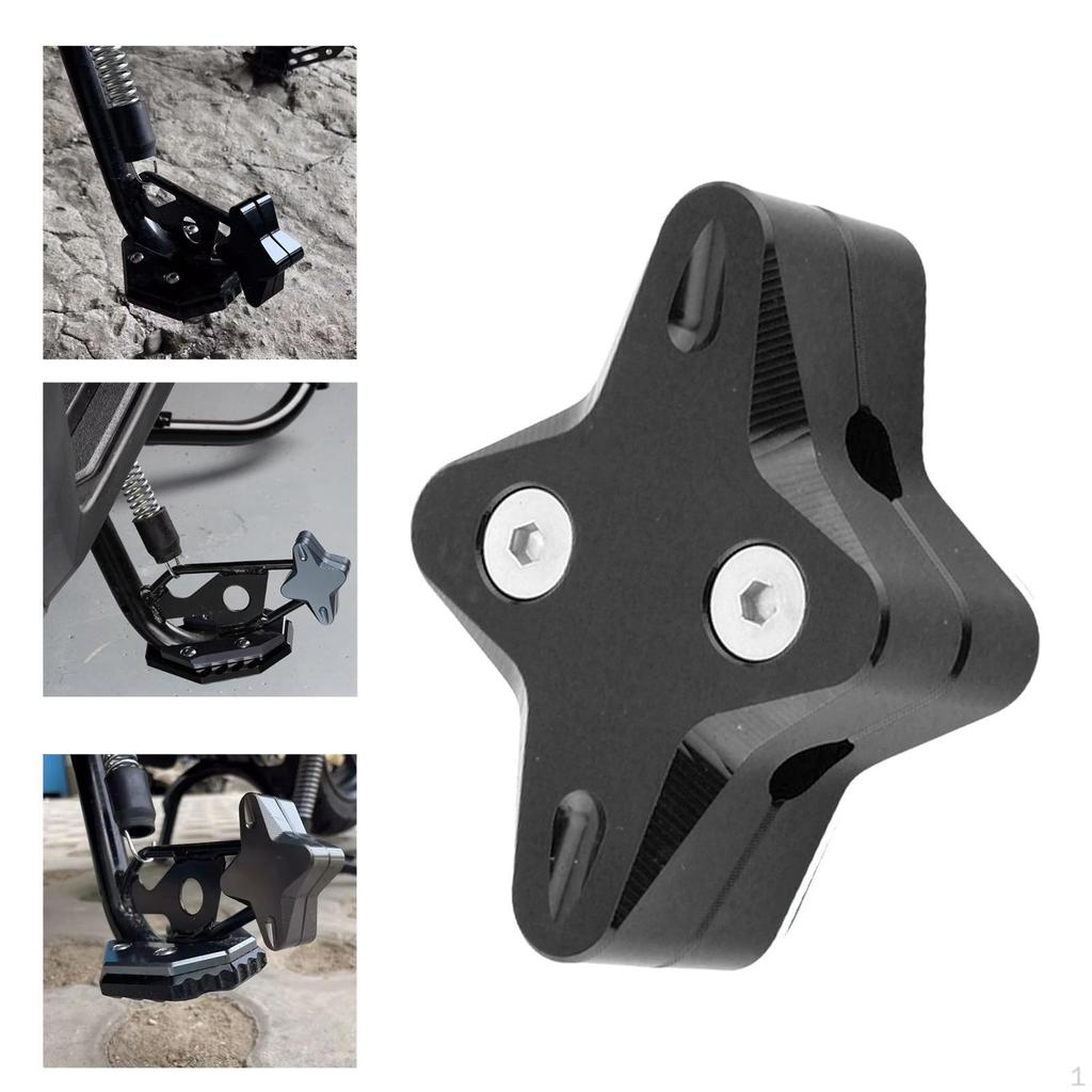 Aluminum Alloy Kickstand Sidestand Extension Enlarge Plate Pad, Motorcycle Side Stand Foot