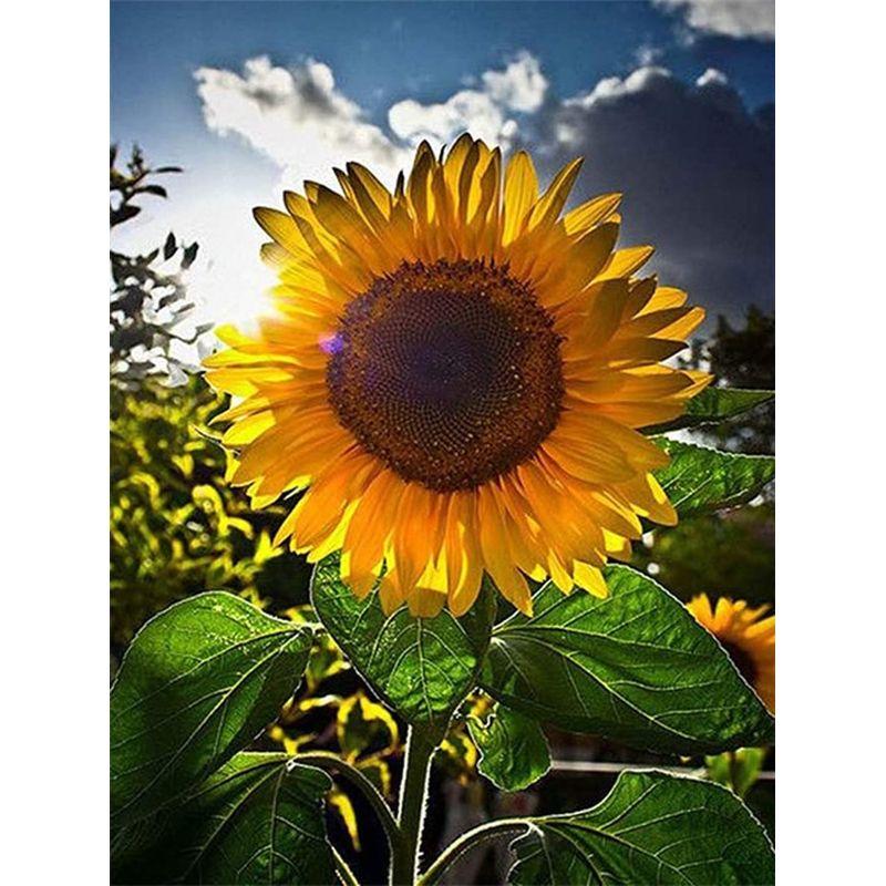 5d Diy Diamond Painting Full Round Mosaic Sunflowers Diamond Embroidery Flower Kit Handicraft Decoration For Home