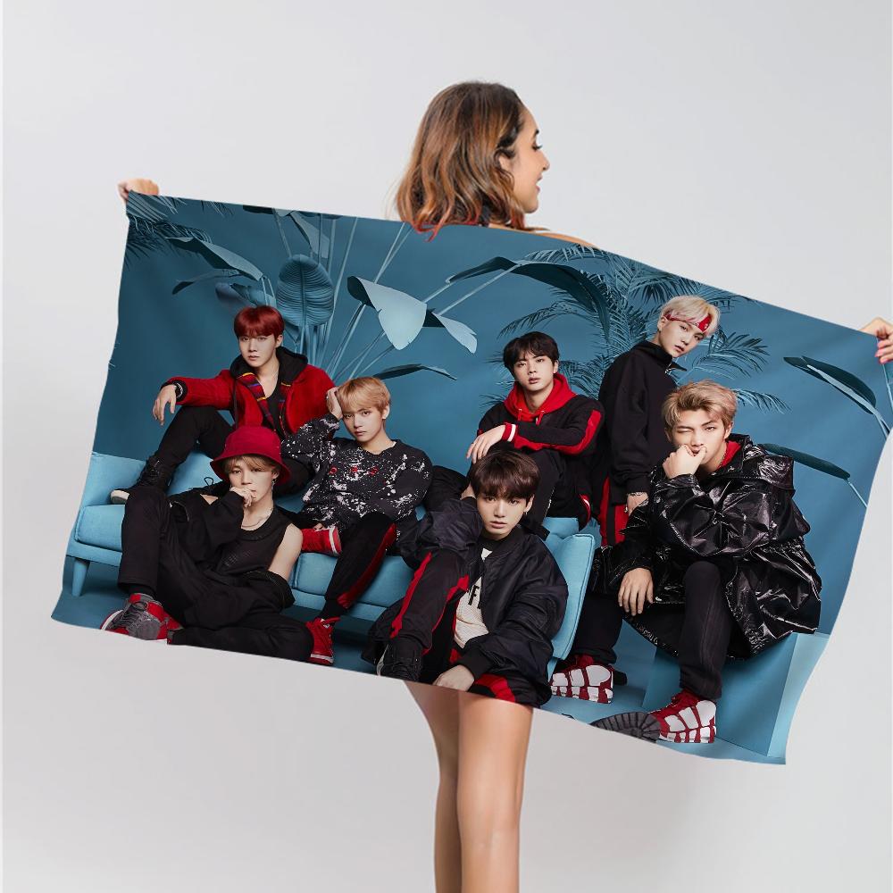 Динамитные K-pop Парни Большие Микрофибровые Пляжные Полотенца Быстросохнущее Полотенце Песок Пляжные Полотенца Бассейн Полотенце Для Путешествий Пляж Бассейн Йога