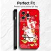 Lucky Cat Maneki Neko Japanese Soft Phone Case for iPhone 16 16E 17 Air 15 Pro Max 14 Plus 13 Mini 11 12 7 Black Cover Back Shel