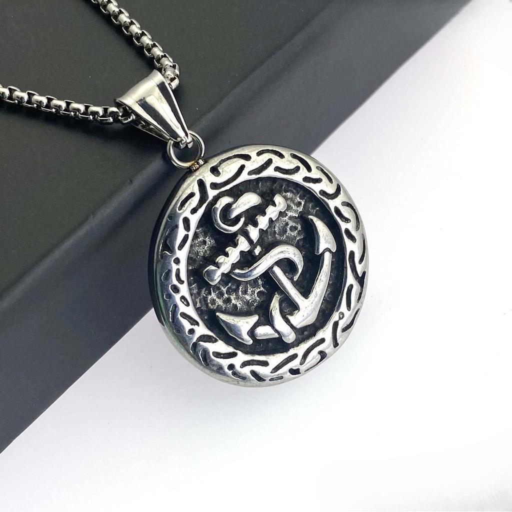 Аксессуары Персонализированный хип-хоп винтажный якорь из нержавеющей стали подвеска титановая сталь модное ожерелье свитер цепь