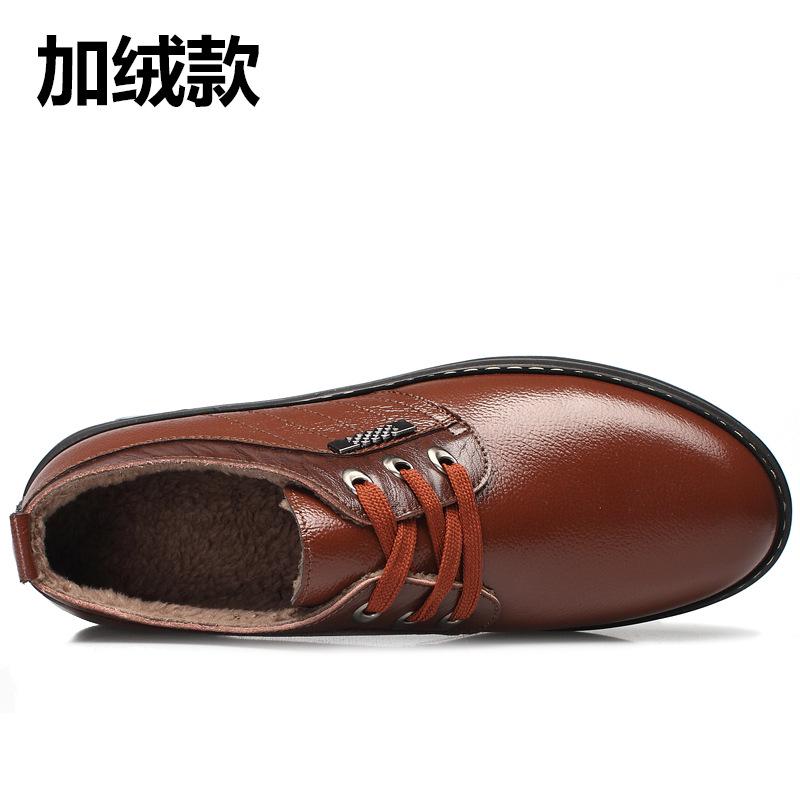 Winter Men's New Business Casual Shoes Dress Men's Shoes Lace Men Dress Shoes Leather Zapatos De Hombre