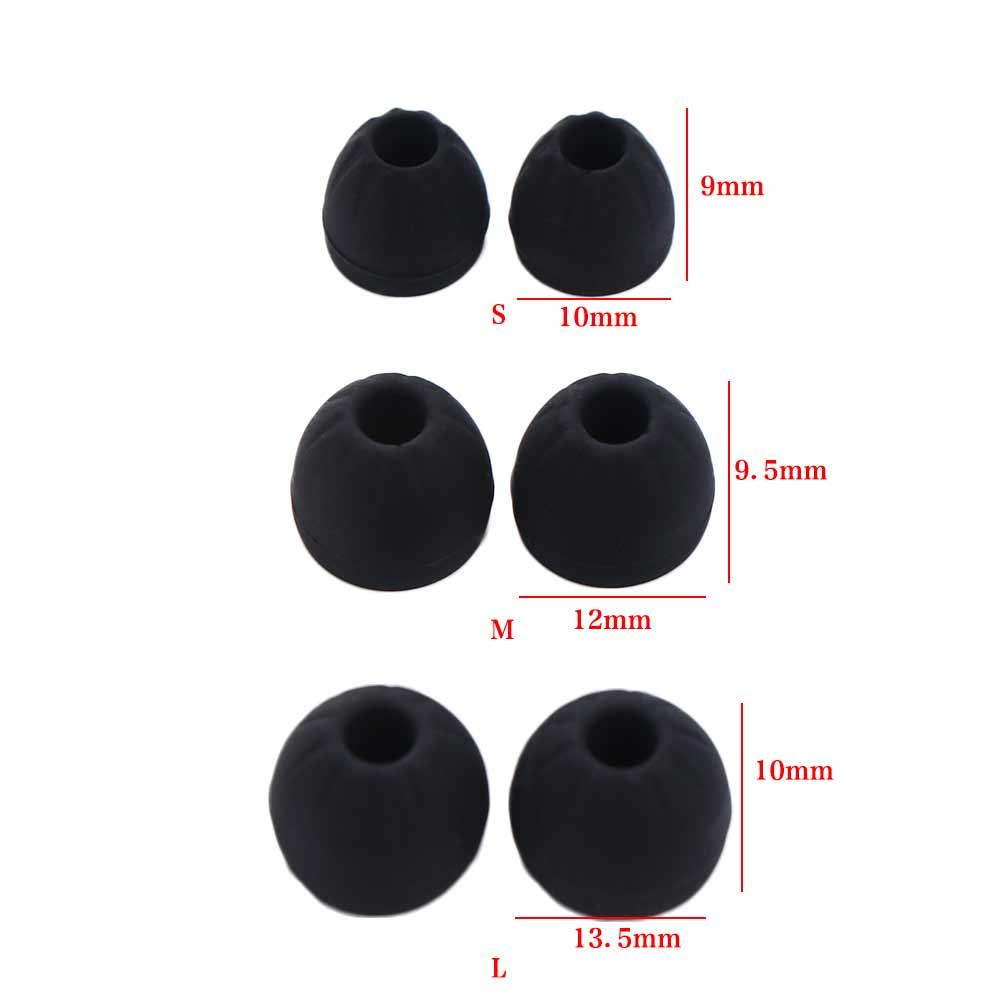 6Pcs Soft Earbuds Tip Silicone Covers Ear Cushions Earphone Eartips Headphone Accessories