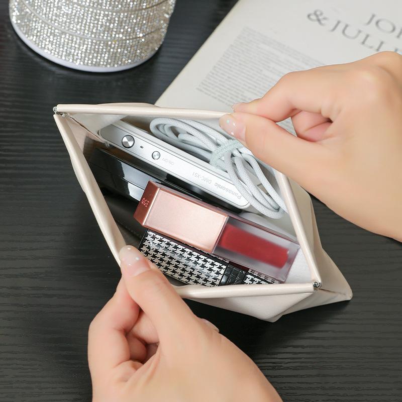 3610 PU кожаная мини-косметичка исходящая портативная косметичка для хранения автоматическая застежка сумка-ракушка