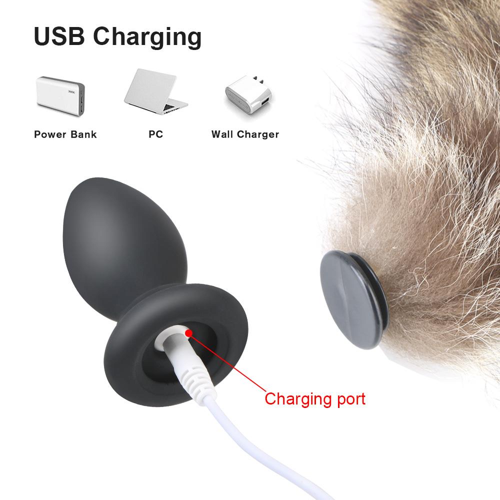 Секс-игрушки для пар с дистанционным управлением, гладкая сенсорная игра для взрослых, косплей, вибрирующая анальная пробка, расширитель ануса, 10 режимов, анальная пробка-вибратор «лисий хвост»