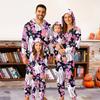 Halloween Printed Family Matching Hooded Long Sleeved Zippered Hooded  Jumpsuit Set