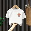 Boys T-shirt Short-sleeved Cotton Children's Summer Half-sleeved T-shirt for Small and Medium-sized Boys Bear Summer Top