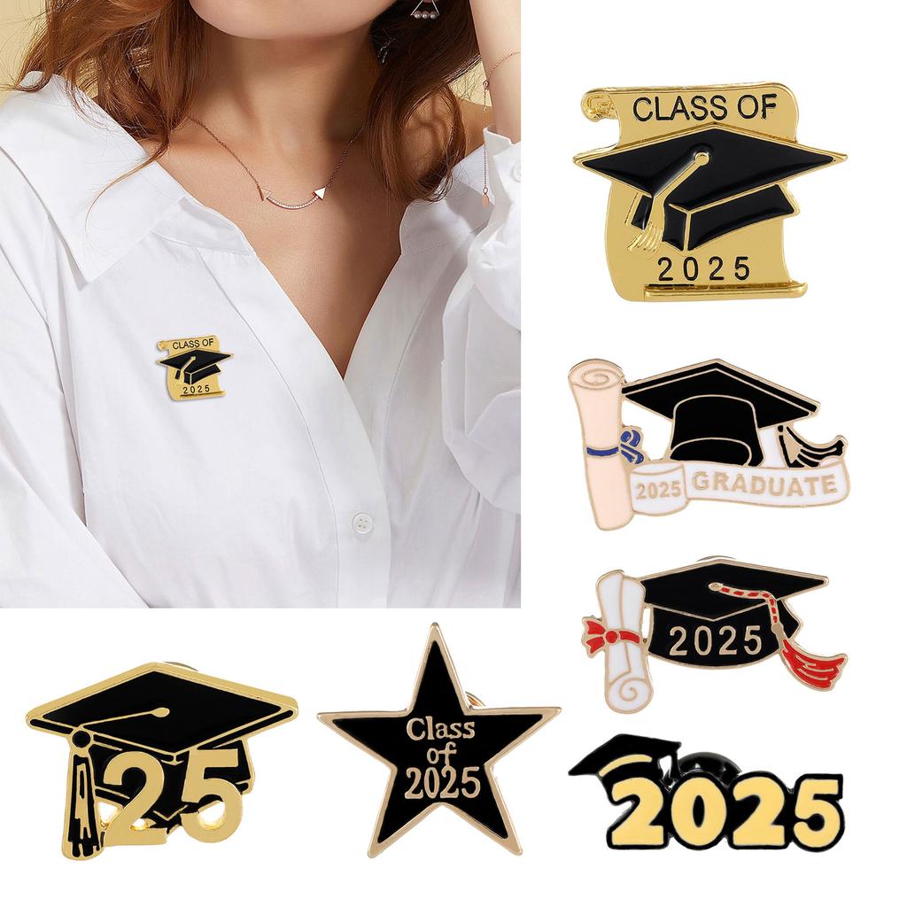 Брошь на выпускной из сплава премиум-класса Классическая брошь на выпускной для встреч выпускников и коллекций памятных вещей
