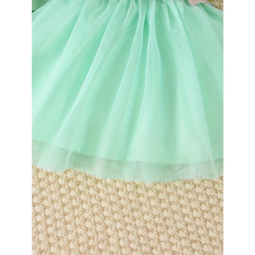 0-3 года Детский костюм для девочек Новый летний комплект для девочек Сетчатое вышитое платье + куртка + головной убор