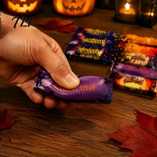 Halloween Relaxation Tools Squeeze Toy for Stress Relieving, Creepy Stick Shaped Sensory Toy, Tactile Toys Slow Rising Bar Fidget Party Favors Adults