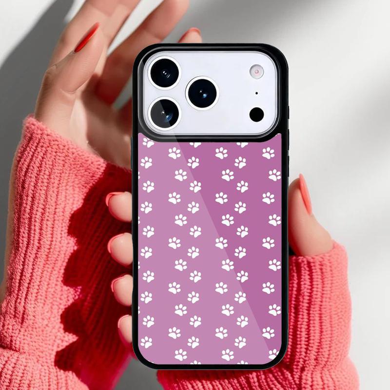 Чехол для телефона с дизайном лапки кошки и собаки для iPhone 17 16 15 14 13 Pro Max Задняя крышка для 12 11 Pro Coque