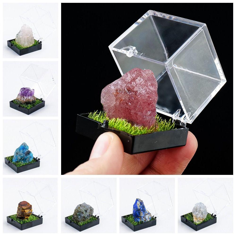 Многоцветный природный минеральный образец неправильной формы кристаллический камень образцы подарки руда коробки